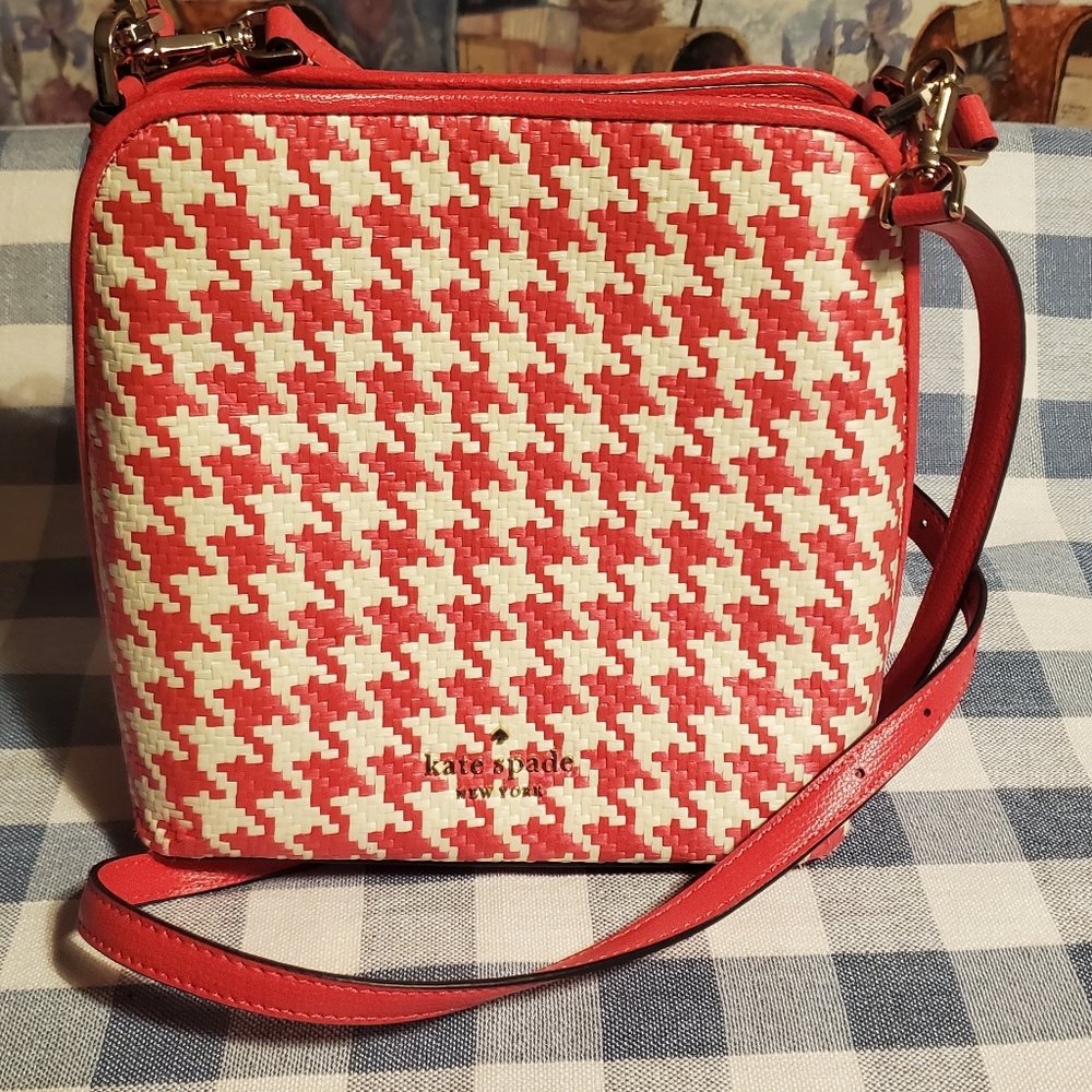 Kate Spade Pink and White Crossbody Bag